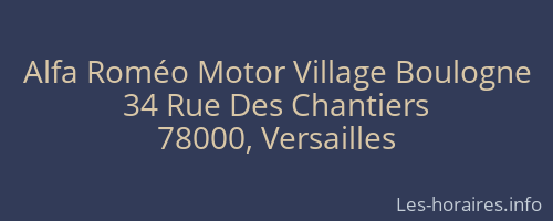 Alfa Roméo Motor Village Boulogne