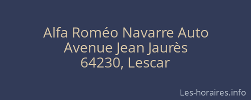 Alfa Roméo Navarre Auto