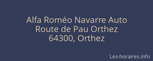Alfa Roméo Navarre Auto