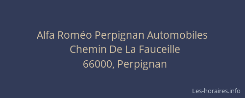 Alfa Roméo Perpignan Automobiles