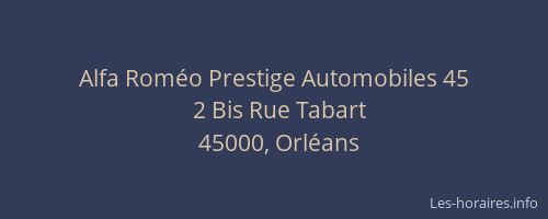 Alfa Roméo Prestige Automobiles 45