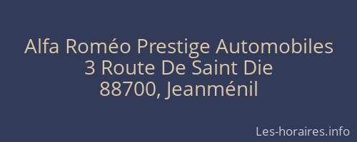 Alfa Roméo Prestige Automobiles