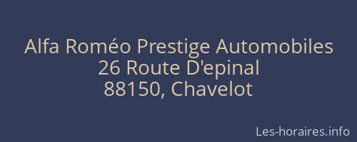 Alfa Roméo Prestige Automobiles