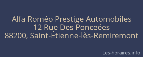 Alfa Roméo Prestige Automobiles