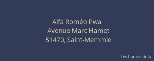 Alfa Roméo Pwa