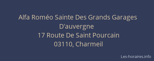 Alfa Roméo Sainte Des Grands Garages D'auvergne