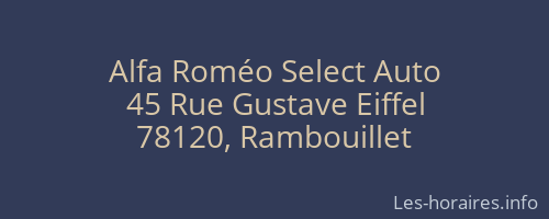 Alfa Roméo Select Auto