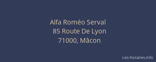 Alfa Roméo Serval