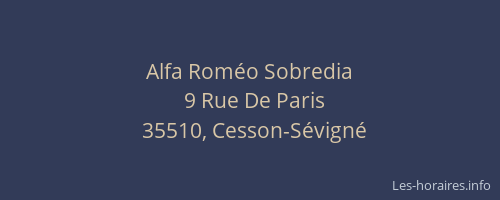 Alfa Roméo Sobredia