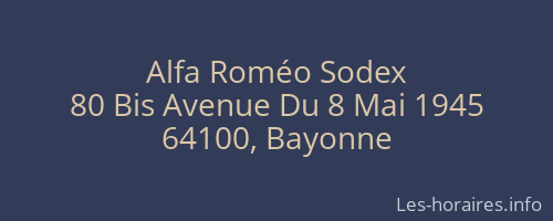 Alfa Roméo Sodex