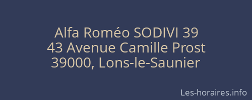 Alfa Roméo SODIVI 39