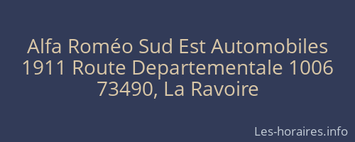 Alfa Roméo Sud Est Automobiles
