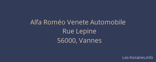 Alfa Roméo Venete Automobile