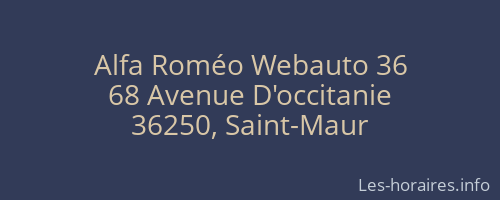 Alfa Roméo Webauto 36