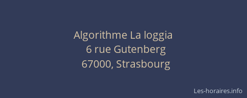 Algorithme La loggia
