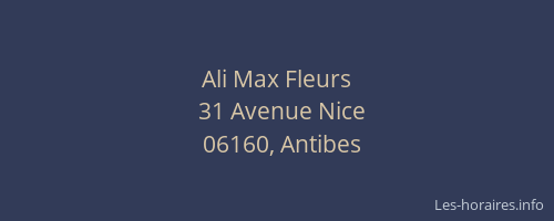Ali Max Fleurs