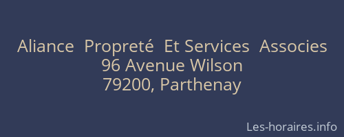 Aliance  Propreté  Et Services  Associes