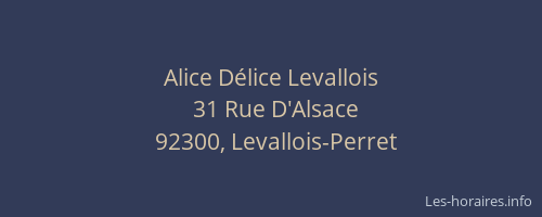Alice Délice Levallois
