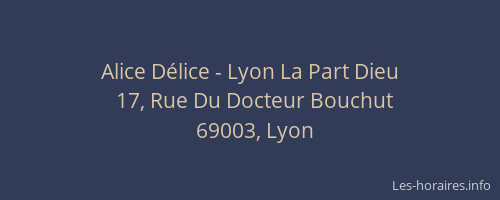 Alice Délice - Lyon La Part Dieu