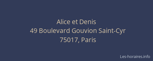 Alice et Denis