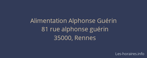 Alimentation Alphonse Guérin