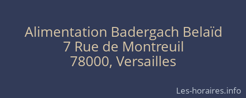 Alimentation Badergach Belaïd