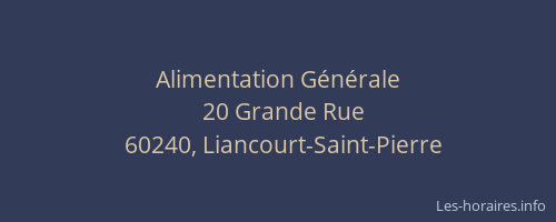 Alimentation G&eacute;n&eacute;rale
