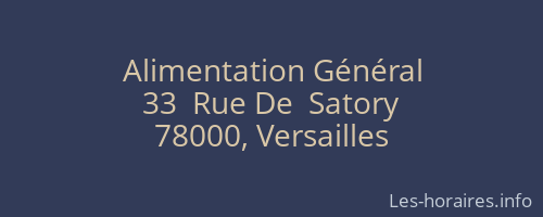 Alimentation Général