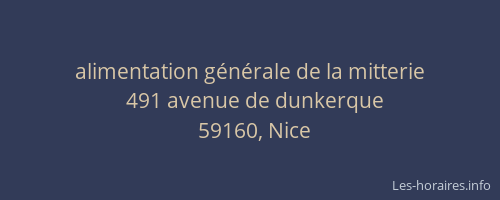 alimentation générale de la mitterie