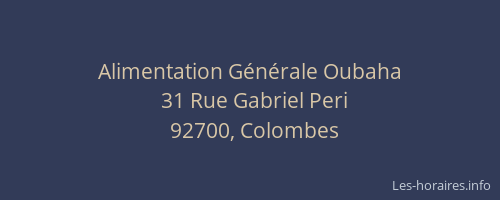 Alimentation Générale Oubaha