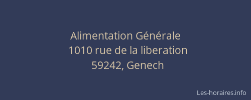 Alimentation Générale