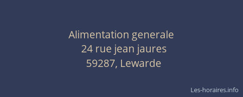 Alimentation generale