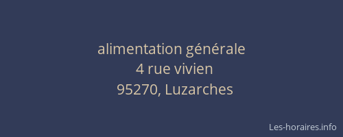 alimentation générale