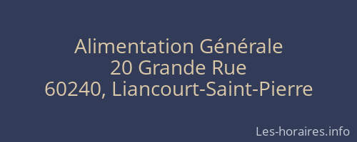 Alimentation Générale
