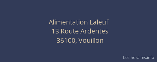Alimentation Laleuf