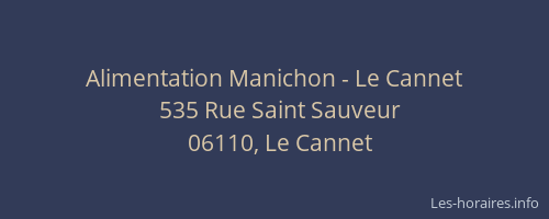 Alimentation Manichon - Le Cannet