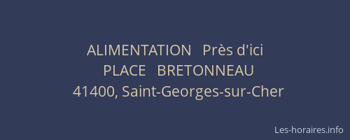 ALIMENTATION   Pr&egrave;s d'ici