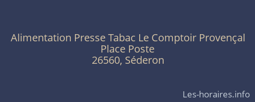 Alimentation Presse Tabac Le Comptoir Provençal