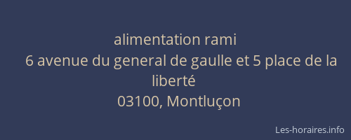 alimentation rami