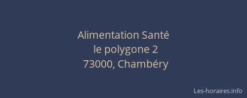 Alimentation Santé