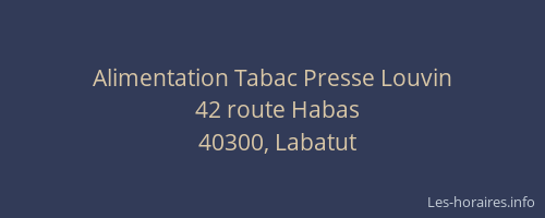 Alimentation Tabac Presse Louvin