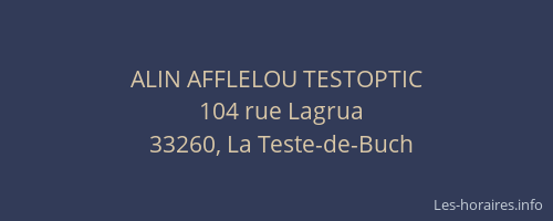 ALIN AFFLELOU TESTOPTIC