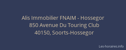 Alis Immobilier FNAIM - Hossegor