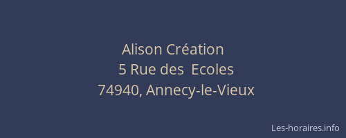 Alison Cr&eacute;ation