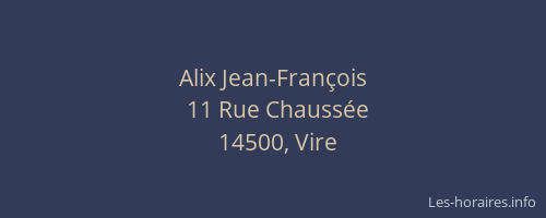 Alix Jean-Fran&ccedil;ois