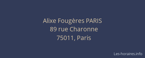 Alixe Fougères PARIS