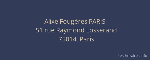 Alixe Fougères PARIS