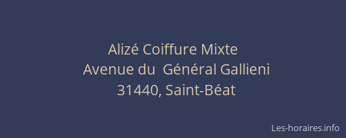Alizé Coiffure Mixte