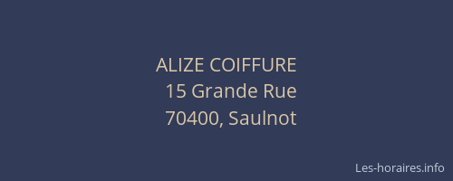 ALIZE COIFFURE
