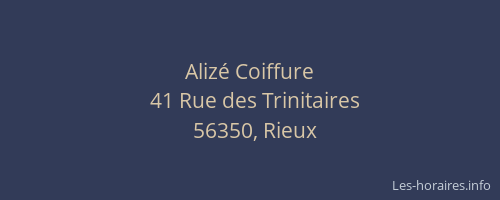 Aliz&eacute; Coiffure